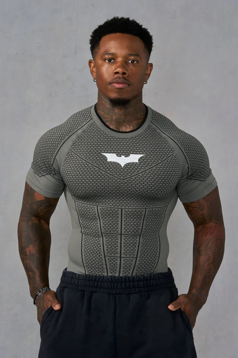 Batman Compression Tee – Grey Green