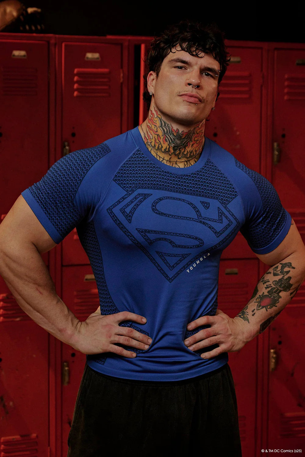 Superman Compression Tee – Blue