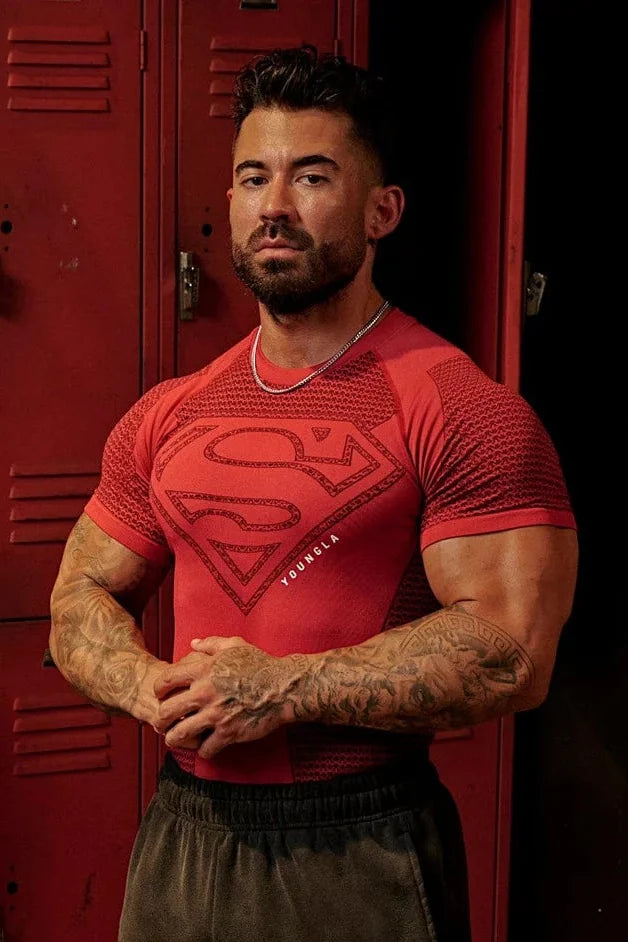Superman Compression Tee – Red